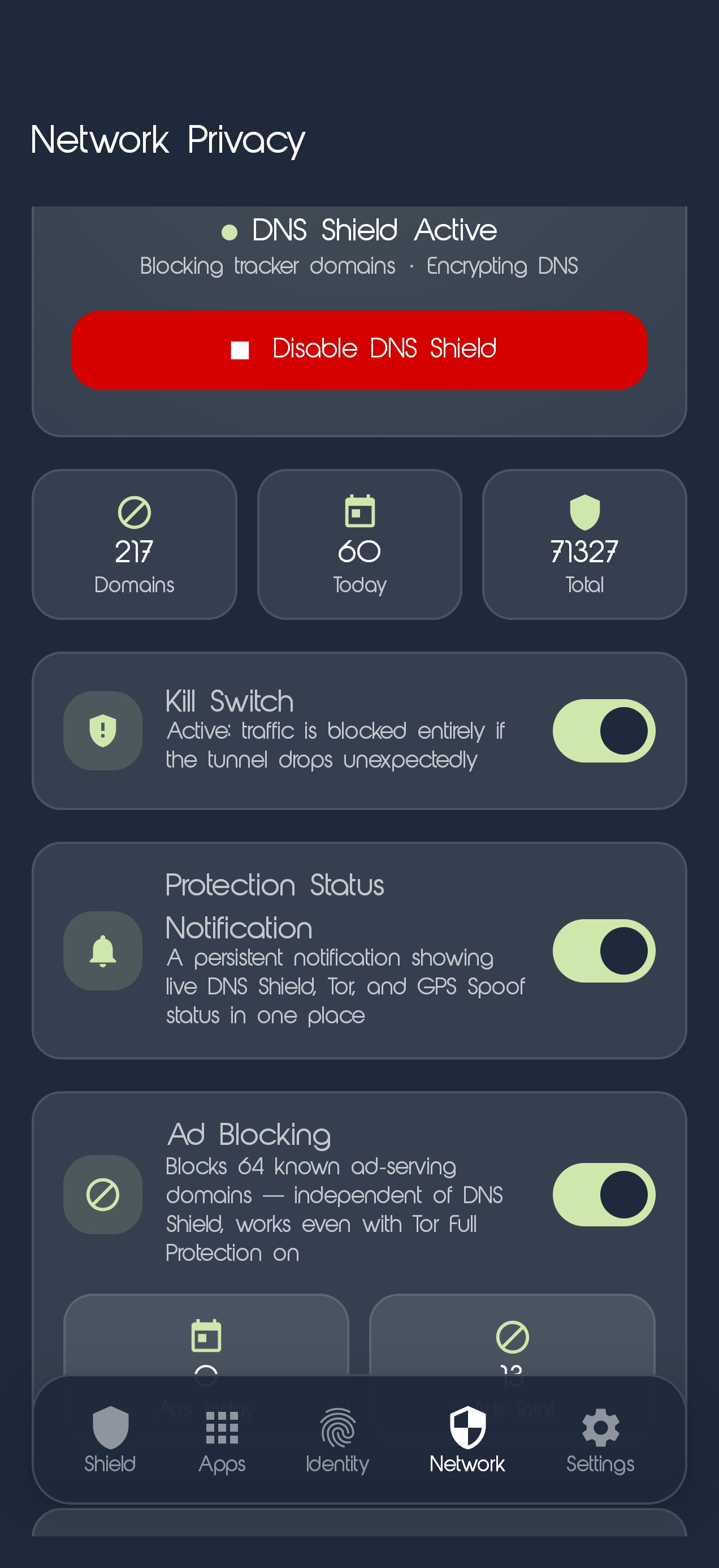 Ghostwall app screen 4
