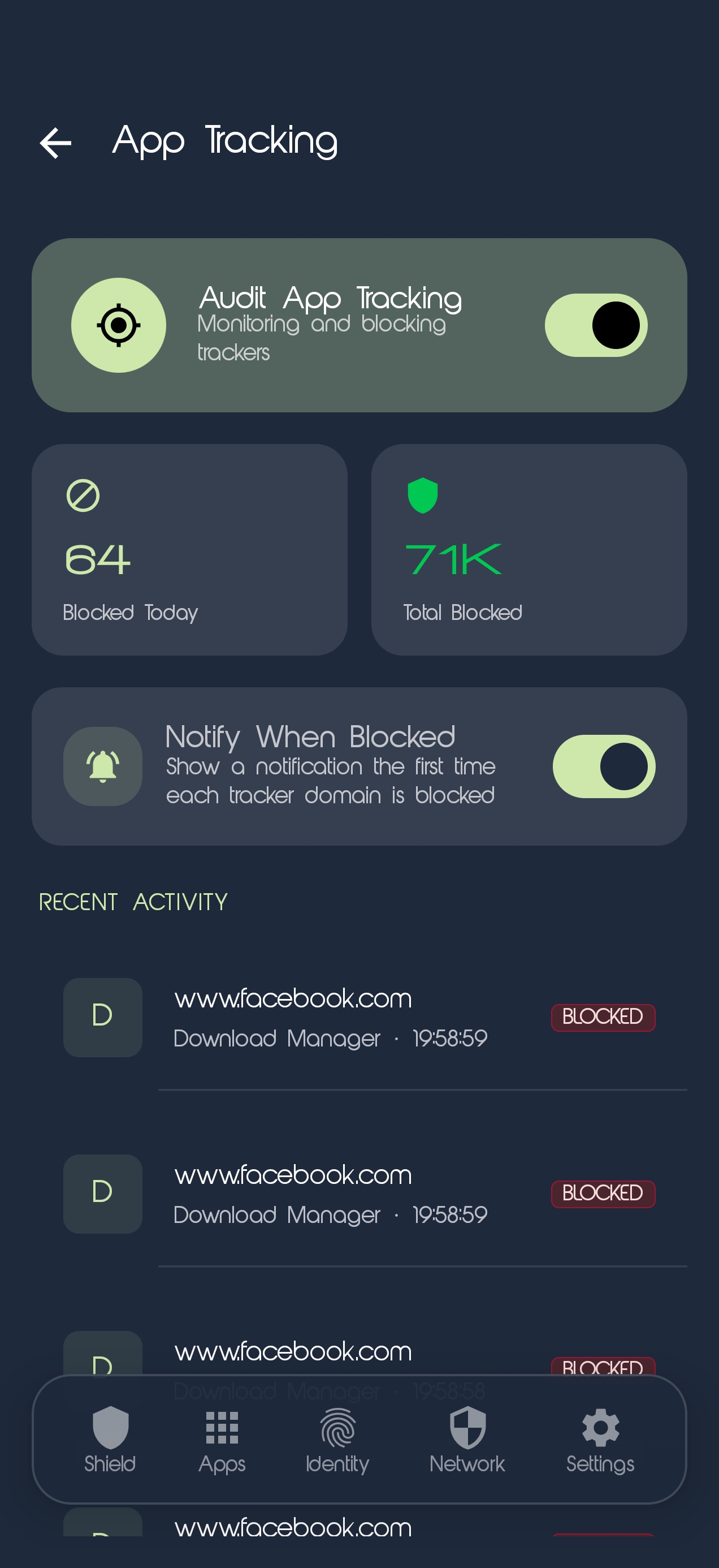 Ghostwall dashboard
